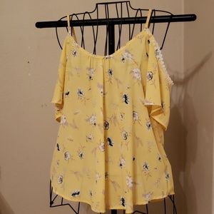 Sienna Sky Cold Shoulder Floral Top